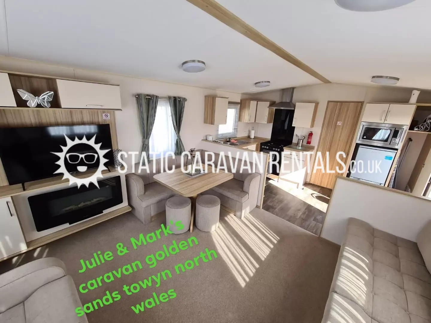 3 Private Carvan for Hire golden sands holiday park, Towyn, Conwy, Wales