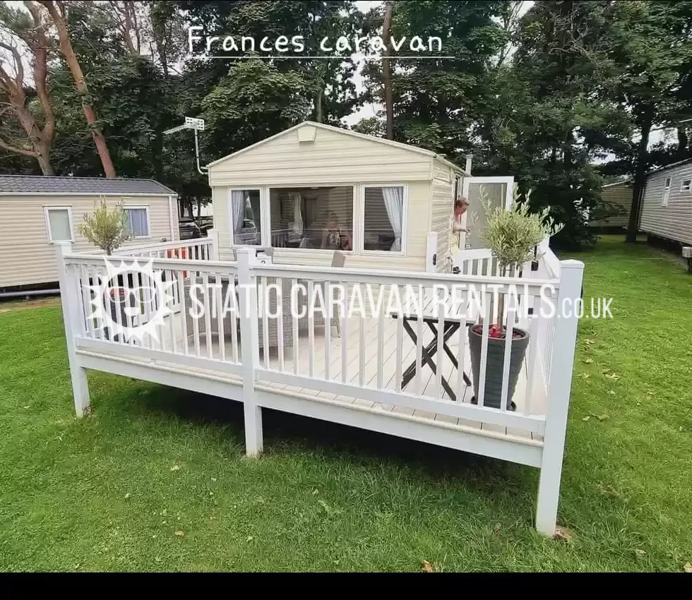 Private Carvan for Hire Cresswell Towers Holiday Park, Morpeth, Northumberland, England