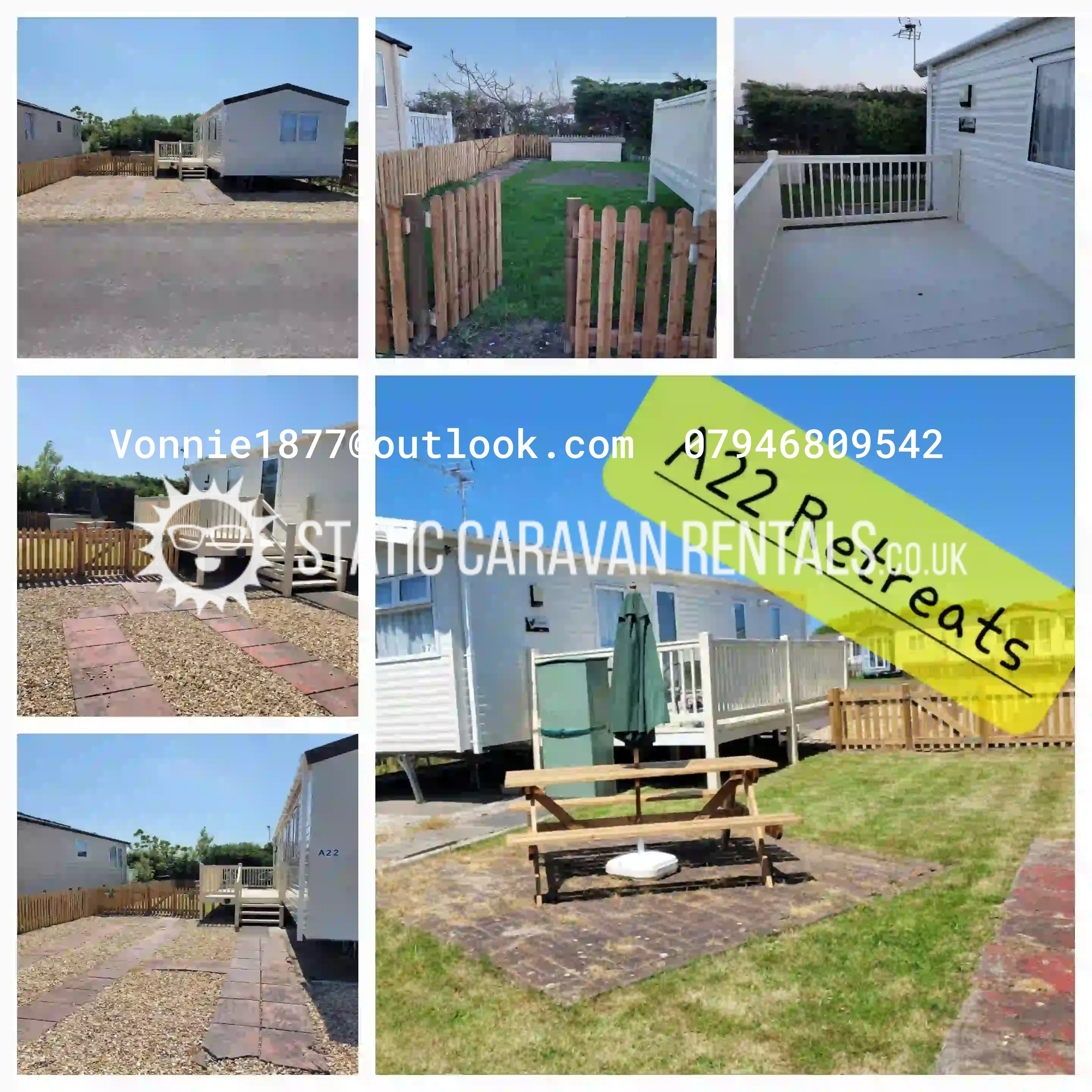 Private Carvan for Hire Unity holiday resort, Brean, Somerset, England