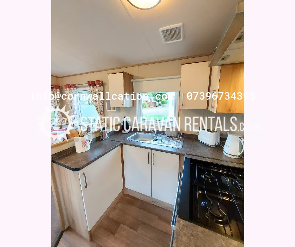 11 Static Private Carvan for Rent River Valley Country Park, Relubbus, Cornwall, England