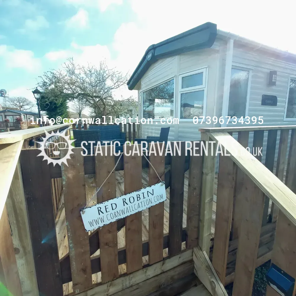 1 Static Private Carvan for Rent River Valley Country Park, Relubbus, Cornwall, England
