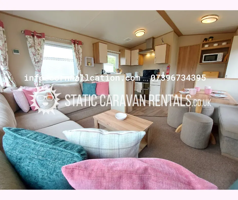 3 Static Private Carvan for Rent River Valley Country Park, Relubbus, Cornwall, England