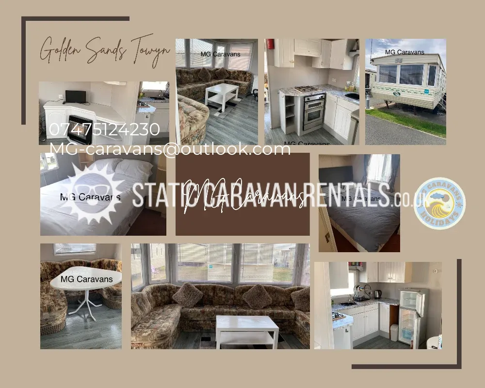 Private Carvan for Hire Golden Sands Holiday Park, Towyn, Rhyl, Denbighshire, Wales