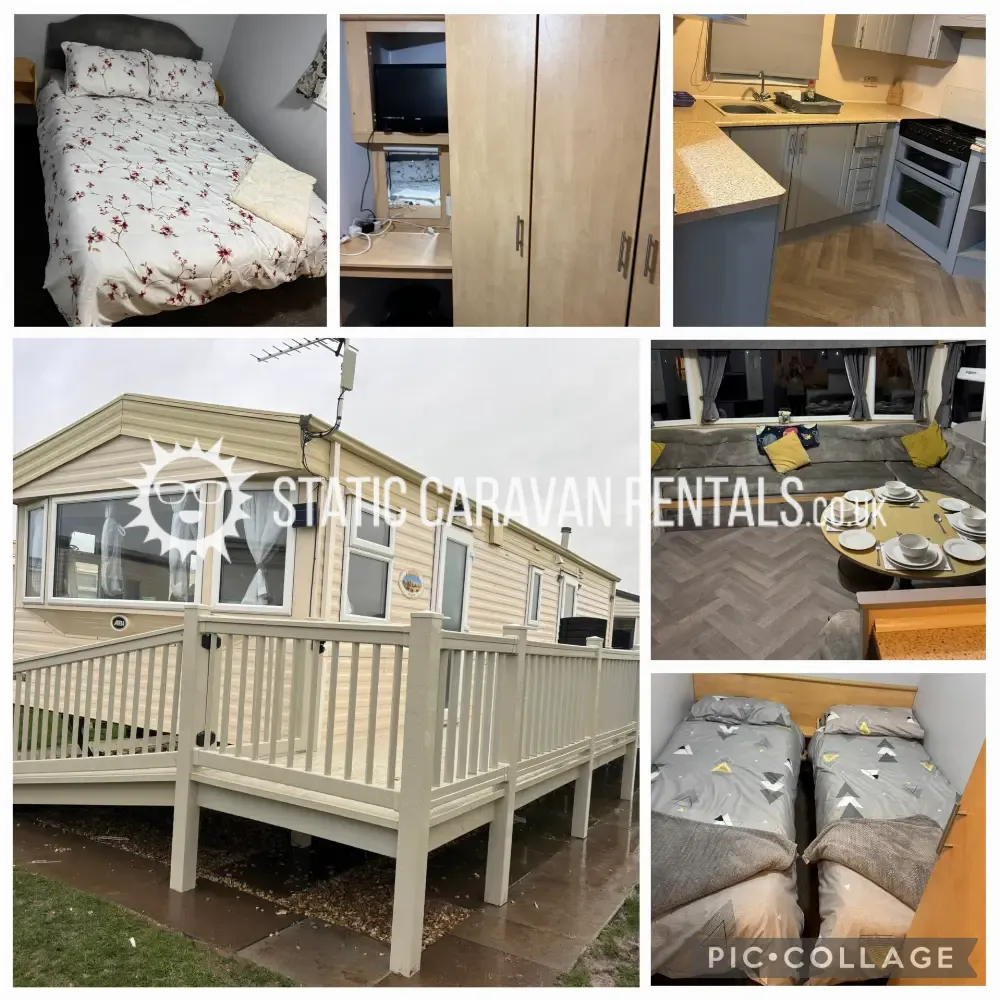 Private Carvan for Hire Golden Palm Resort, Chapel St Leonards, Skegness, Lincolnshire, England