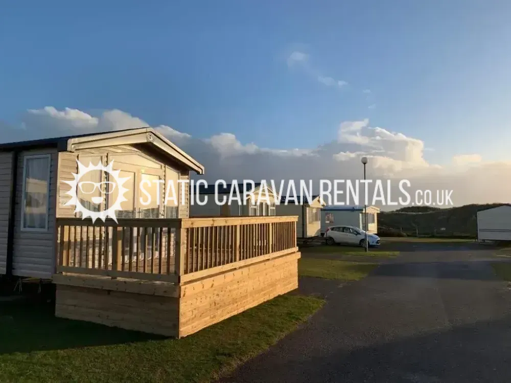 Private Carvan for Hire Perran Sands Holiday Park, Perranporth, Cornwall, England
